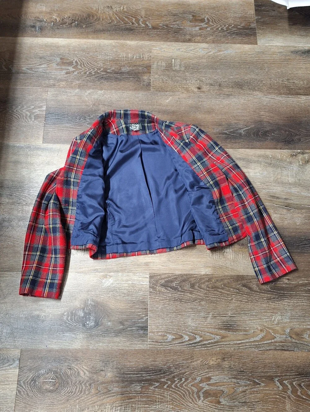 LRGR Vintage 90s Tartan Plaid Cropped Blazer, Size 6